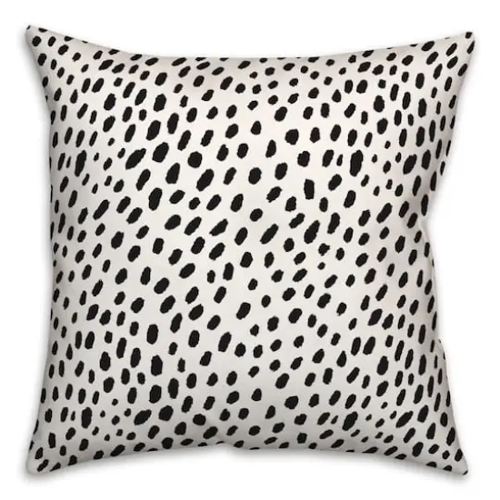 Black and White Spots 18" x 18" Throw Pillow {3}