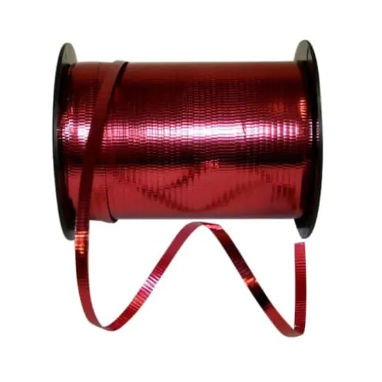 JAM Paper 3/16" x 250yd. Metallic Curling Ribbon Burgundy {1}