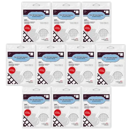 Scrapbook Adhesives by 3L&reg; 1mm Thin 3D Foam Square Packs, 10ct. {1}