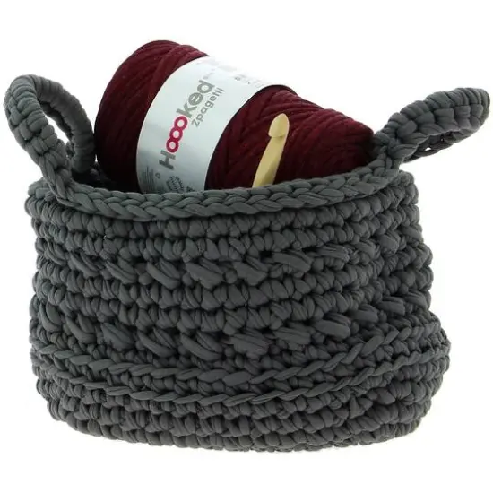 Hoooked Zpagetti Yarn Revisto Basket Kit Anthracite {6}