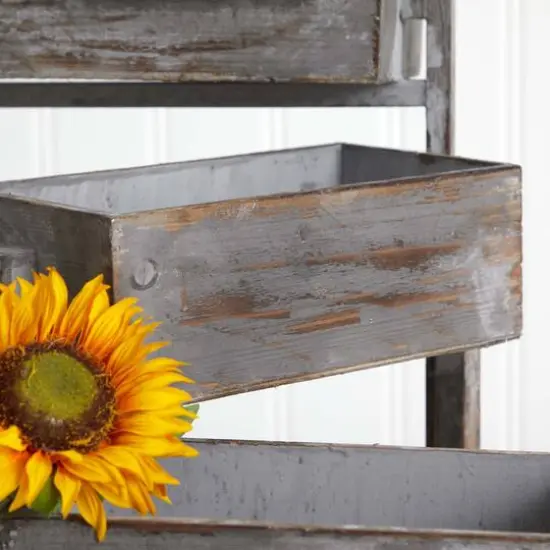 3.5ft. Gray Washed Expandable Decorative Planter {9}