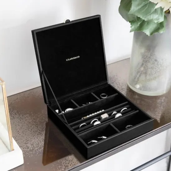 Lilarie & Co. Small Jewelry Box Black {4}