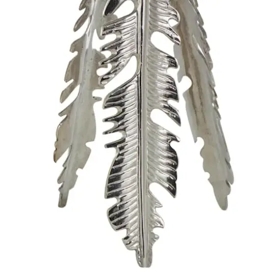 Silver Leaf Aluminum Metal Table Set {5}