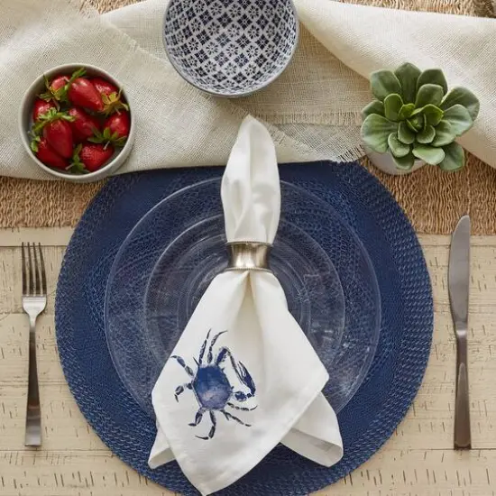 DII&reg; Blue Crab Cloth Dinner Napkins, 6ct. {8}