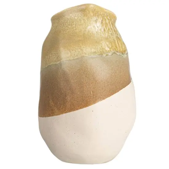 Hello Honey&reg; Bloomingville 13" Tan Reactive Glaze Stoneware Tri-Tone Vase {9}