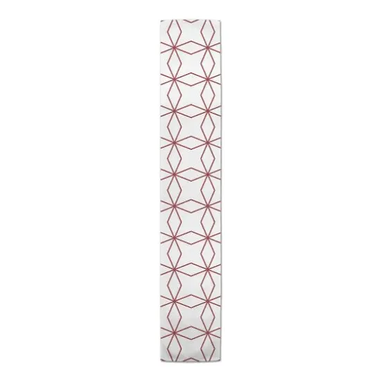 Crossed Lines Indoor/Outdoor Table Runner Red {1}