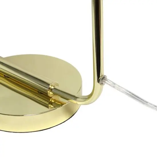 Lalia Home 19" Industrial Mesh Desk Lamp Gold {9}