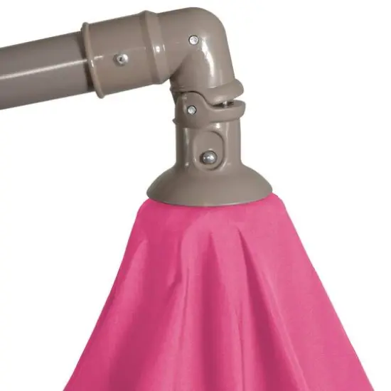 10ft. Offset Outdoor Patio Umbrella Pink {4}