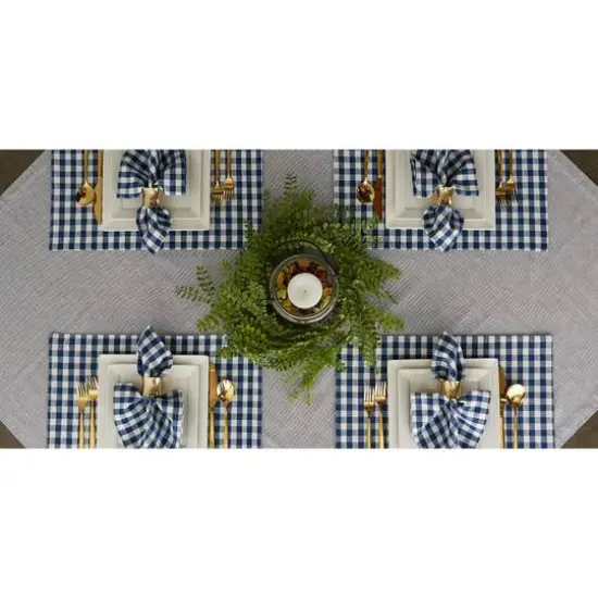 DII&reg; Navy & Off White Gingham Cotton Napkins, 4ct. {9}