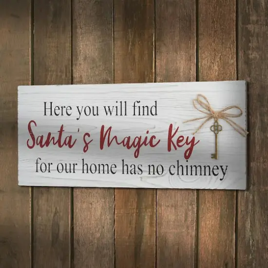 16" Santa&rsquo;s Key Tabletop Sign {3}