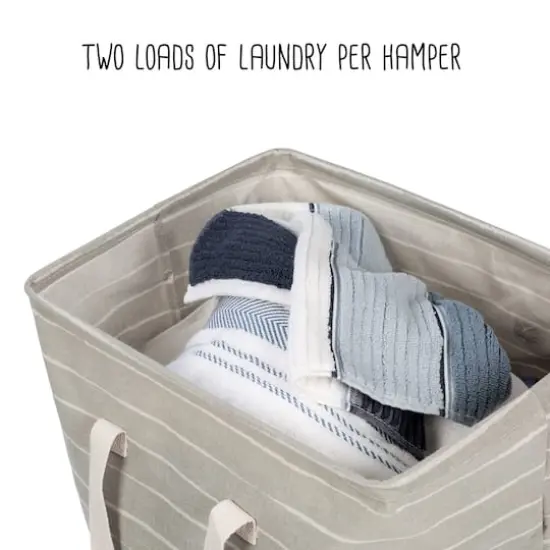 Honey Can Do Gray Collapsible Fabric Laundry Baskets, 2ct. {6}