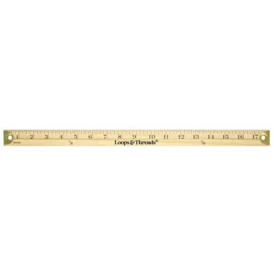 18" Wooden Ruler by Loops & Threads&reg; {1}