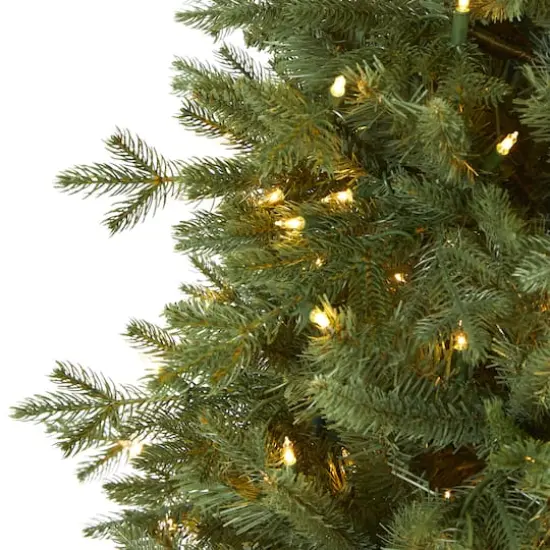 6.5ft. Pre-Lit New Hampshire Spruce Artificial Christmas Tree, Warm White LED Lights {4}