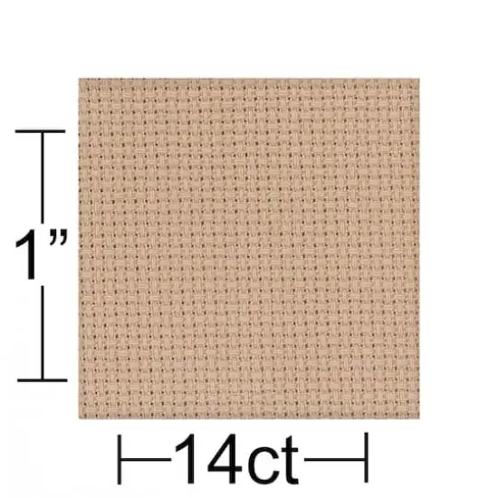 Essentials by Leisure Arts 14 Count Aida Cloth, 30" x 36" Beige {1}