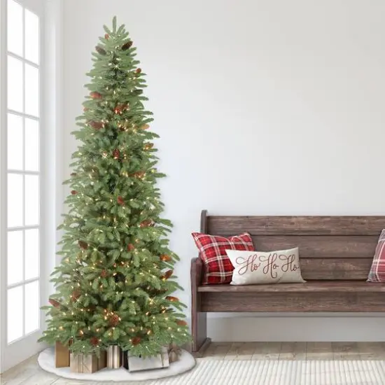 7.5ft. Pre-Lit Slim Montville Spruce Artificial Christmas Tree, Clear Lights {3}