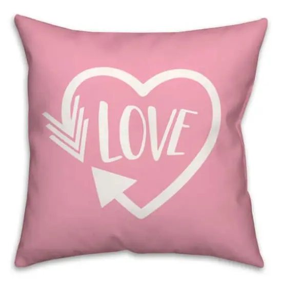 Love Heart Arrow Throw Pillow {1}