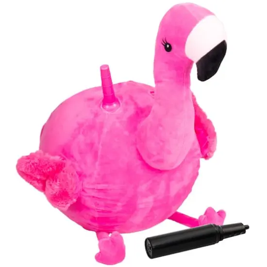 Hedstrom 18" Plush Flamingo Hopper Ball With Pump {1}