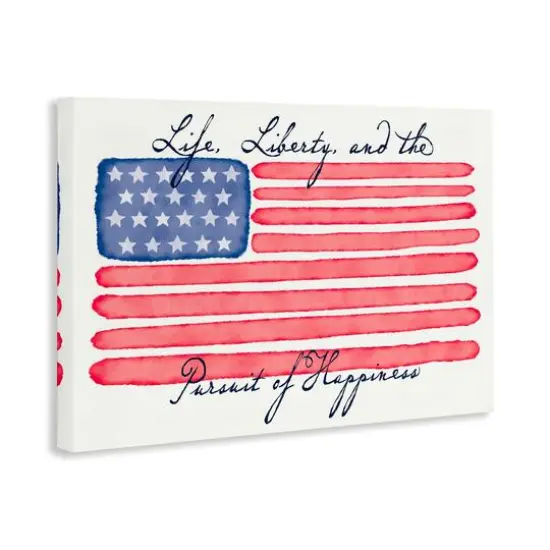 Stupell Industries All American Patriotic Phrase Canvas Wall Art {4}