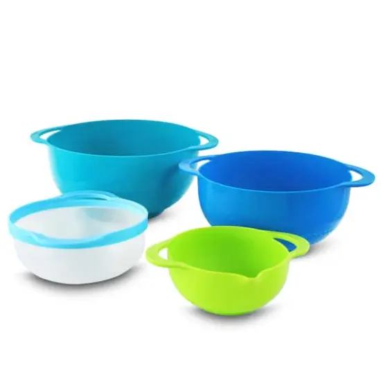 MegaChef Stackable Mixing Bowl & Measuring Cup Set {3}