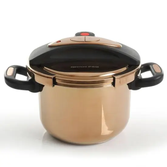 Kenmore&reg; Bloomfield 6qt. Rose Gold Aluminum Pressure Cooker {3}