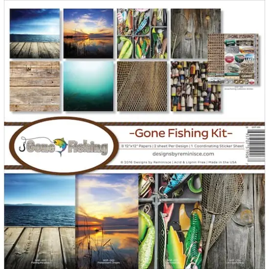 Reminisce Collection Kit 12"X12"-Gone Fishing {1}