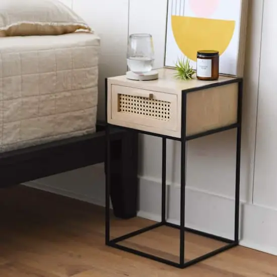 Hello Honey&reg; 22" Natural Cane & Mango Wood End Table {3}