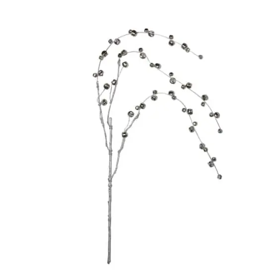 3.4ft. Silver Hanging Jingle Bell Spray {1}