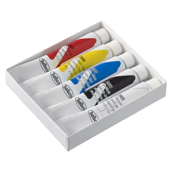 Holbein Artist Acrylic Gouache Assorted Colors Basic Introductory Set {5}
