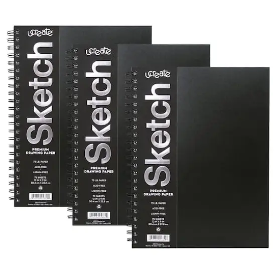 Pacon&reg; UCreate&reg; 12" x 9" Poly Cover Sketchbook, 3ct. {1}