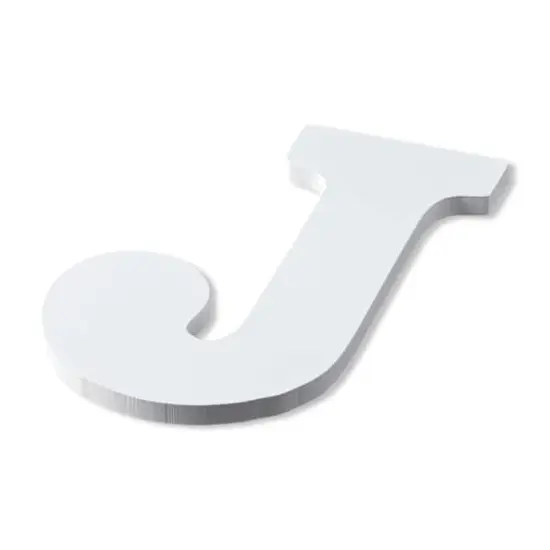 9" White MDF Whimsy Letter by Make Market&reg; J {4}