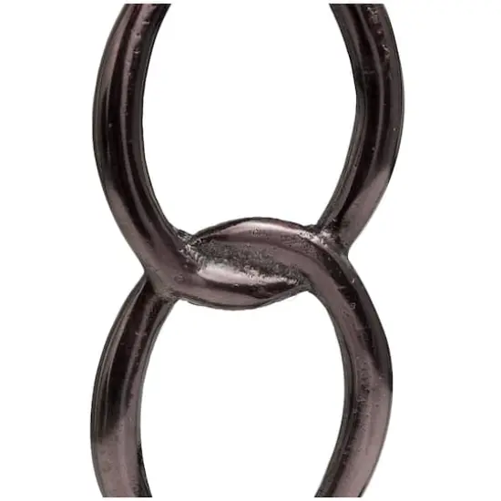 Dark Gray Metal Chain Link Geometric Candle Holder Set {4}