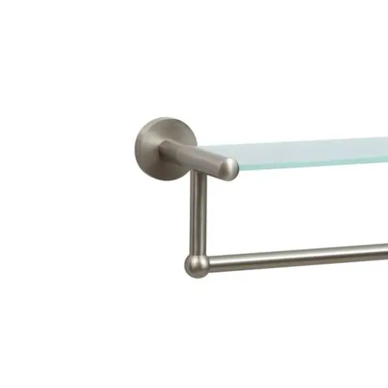 Organize It All Satin Nickel Glass Shelf & Towel Bar  {6}