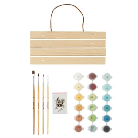 8" x 10" Tabby Cat with Butterflies Paint-by-Number Kit with Wood Display Hanger by Artist's Loft&reg; {3}