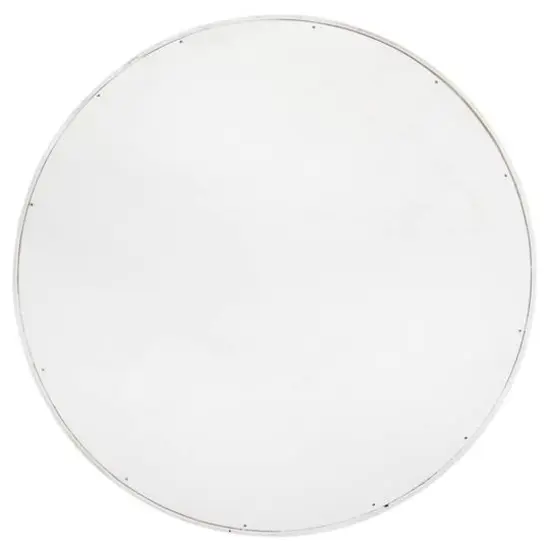 Elegant Designs&trade; 13.8" Round White Wash Let It Snow Serving Tray with Handles {9}