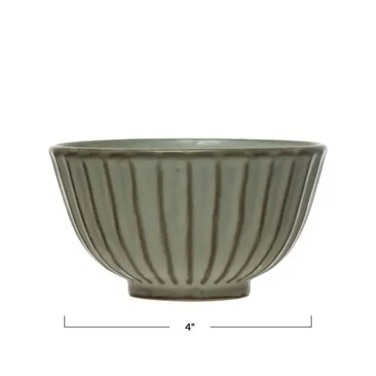 Hello Honey® 4" Reactive Glaze Stoneware Pleated Bowl Set {8}