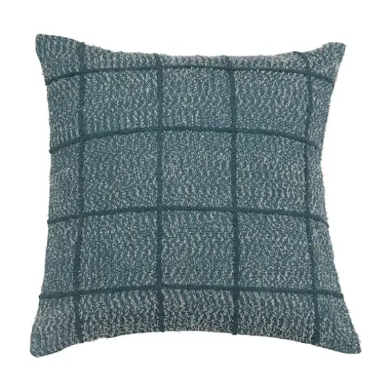 Hello Honey&reg; Blue Grid Embroidered Throw Pillow {1}
