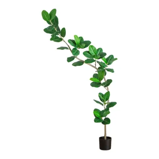 7ft. Artificial Curved Trunk Audrey Ficus Tree {1}