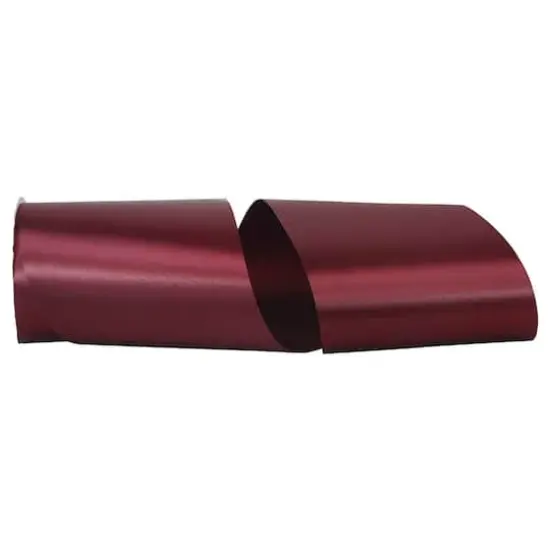JAM Paper 6" x 50yd. Single Face Satin Allure Ribbon Burgundy {1}