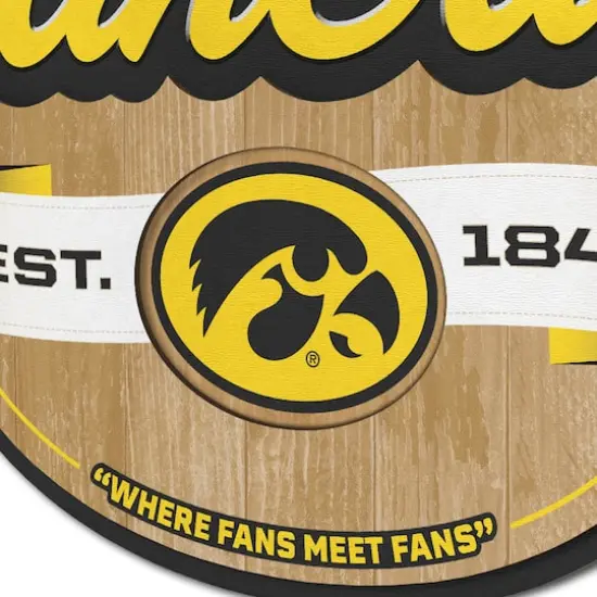 NCAA Fan Cave Sign Iowa Hawkeyes {6}
