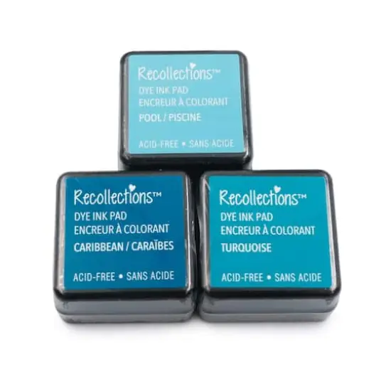 Dye Ink Pad Set by Recollections&trade; Caribbean/Turquoise/Pool {4}