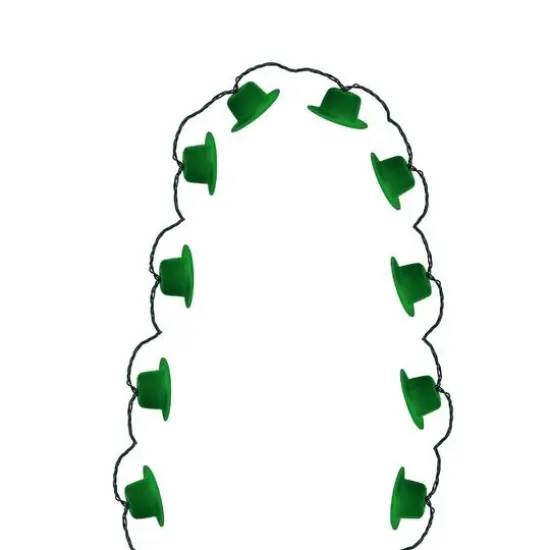 7.5ft. Green Derby Hat St. Patrick's Day String Lights {4}