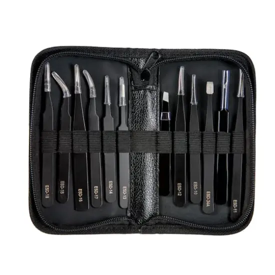 12 Piece Precision Tweezer Set with Case by Bead Landing&trade; {1}