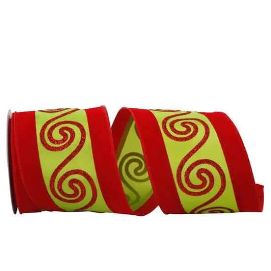 JAM Paper 4" x 10yd. Wired Velvet Edge Swirl Ribbon {1}