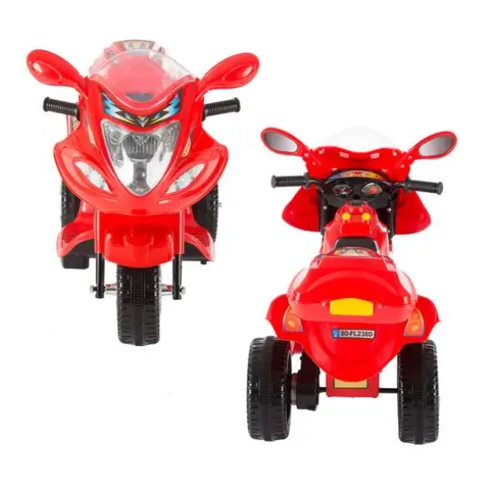 Toy Time Red Ride-On 3 Wheel Motorcycle {5}