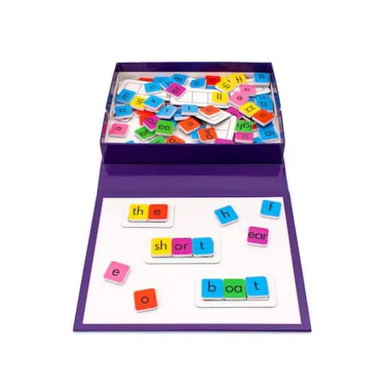 Junior Learning&reg; Rainbow Phonics Tiles with Built-In Magnetic Board Educational Learning Set {4}
