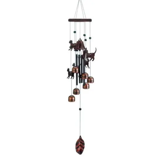 26" Bronze Cats Wind Chime {1}