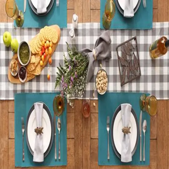 DII&reg; Ribbed Cotton Placemats, 6ct. Storm Blue {7}