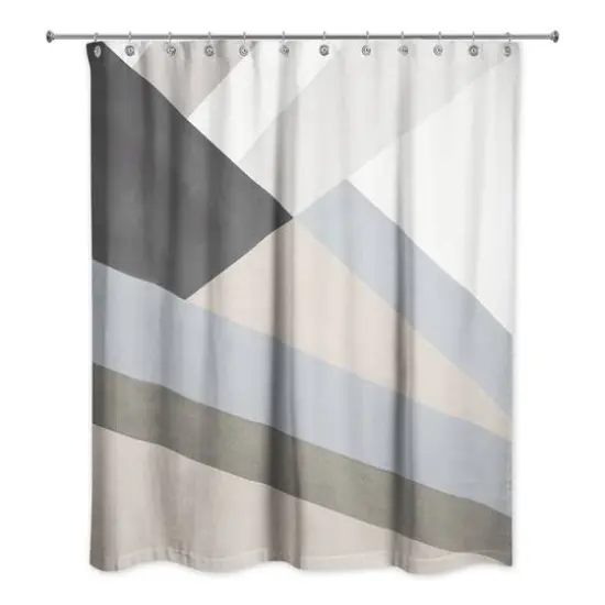 Abstract Geometric 71" x 74" Shower Curtain {1}