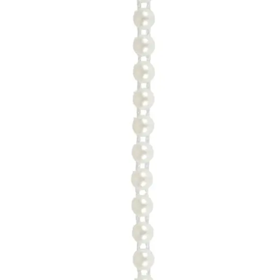 5.8mm Round Flatback Plastic Pearl Bead Garland, 50ft. by Bead Landing&trade; Ivory {1}