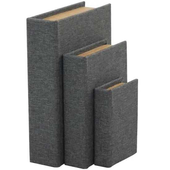 Light Gray Linen Faux Book Box Set {1}